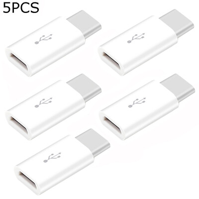 1/5 vnt. Naujas mikro USB lizdas su C tipo kištuku adapterio keitiklis Micro-B į USB-C jungtį įkrovimo adapterio mobiliojo telefono priedai