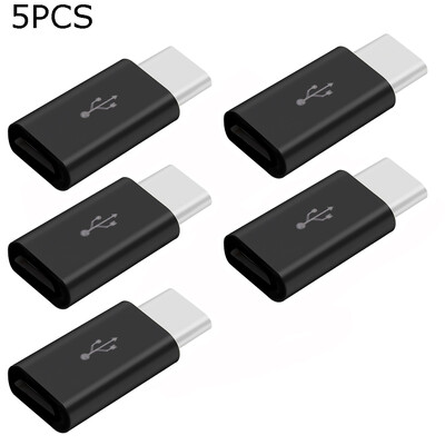 1/5 vnt. Naujas mikro USB lizdas su C tipo kištuku adapterio keitiklis Micro-B į USB-C jungtį įkrovimo adapterio mobiliojo telefono priedai