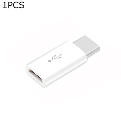1/5 vnt. Naujas mikro USB lizdas su C tipo kištuku adapterio keitiklis Micro-B į USB-C jungtį įkrovimo adapterio mobiliojo telefono priedai