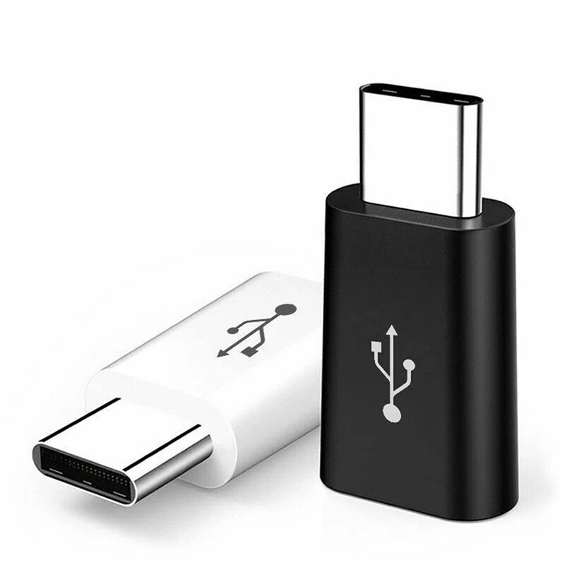 1/5 vnt. Naujas mikro USB lizdas su C tipo kištuku adapterio keitiklis Micro-B į USB-C jungtį įkrovimo adapterio mobiliojo telefono priedai