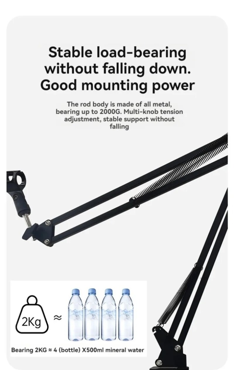 Stalak za škare za mikrofon, stolni držač kopče za mikrofon, stativ Konzolni nosač uživo Nosač mikrofona, produživ