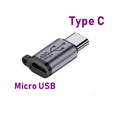 Aluminijski mini USB tip C adapter mikro USB USB-C OTG prijenos podataka pretvarač punjenja za kameru telefon tablet prijenosno računalo U disk