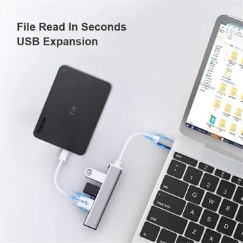 4 θύρες USB Hub 3.0 Extender Type C σε USB 3.0 Splitter για Αξεσουάρ φορητών υπολογιστών OTG Multi Docking Station για Macbook Huawei