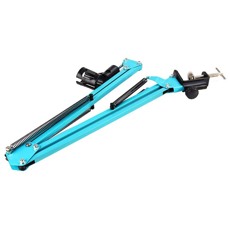 Голямо рамо на рамото на микрофона Стойка за микрофон Регулируема щипка Студийно окачване Монтаж на ножично рамо Регулируема окачваща пружина