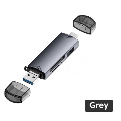 6 в 1 Otg Type C Четец на карти USB 3.0 Micro Sd Mini Adapter TF USB Flash Drive Converter Аксесоари за мобилни телефони