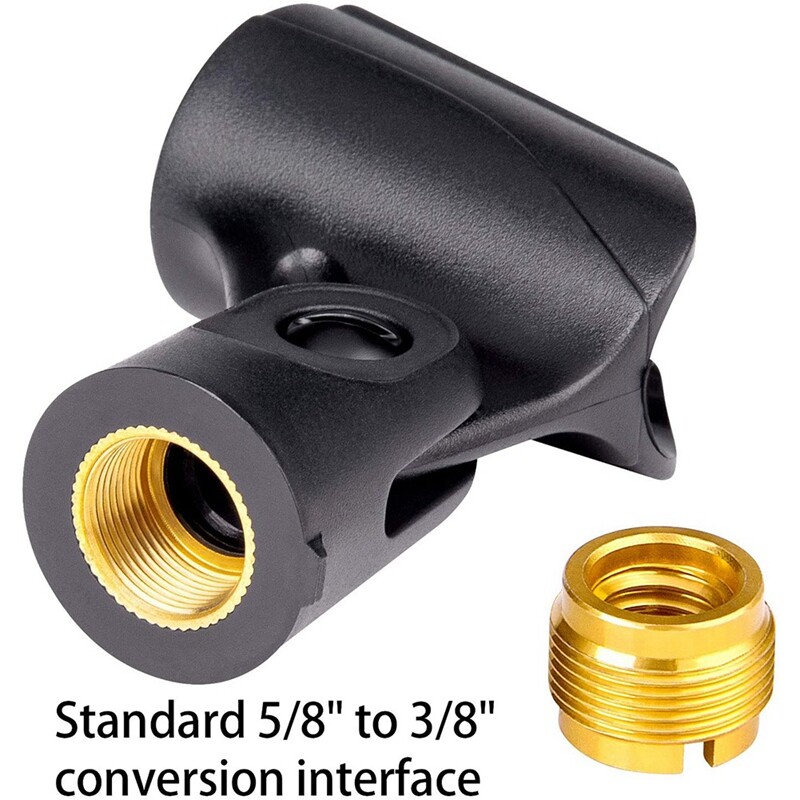 5 vnt Universalūs mikrofono spaustukų laikikliai Mikrofono spaustuko laikiklis su 5/8 colio vyriško iki 3/8 colio moteriško veržlės adapteriu