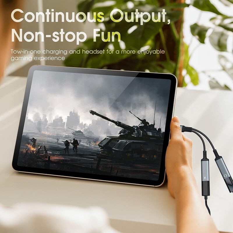 USB tip C razdjelnik za iPhone 15 USB C na tip C adapter za slušalice PD 60W brzo punjenje AUX audio kabel za Samsung S23 Ultra