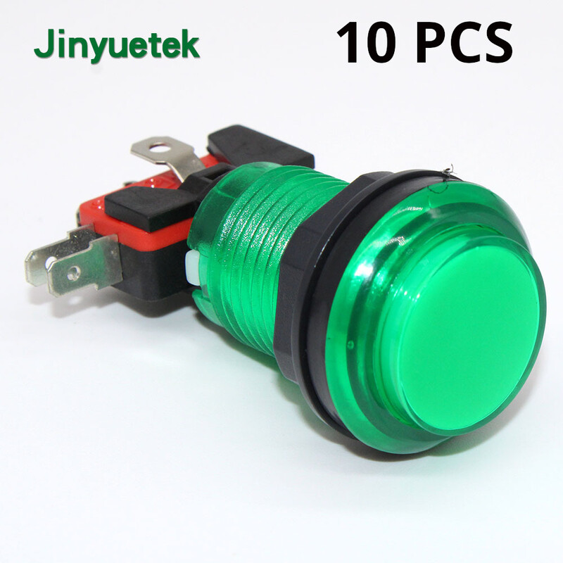 32 mm mažas apvalus mygtukas su apšvietimu žaidimų konsolės arkados mygtuko jungiklio paleidimo iš naujo nustatymo mygtuko gamintojas