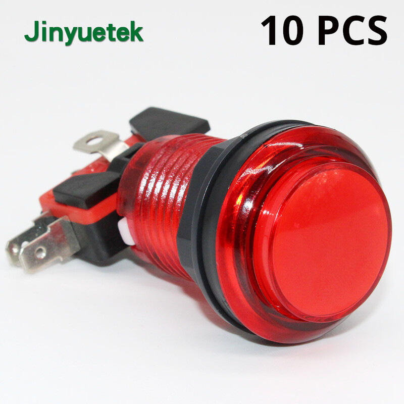 32 mm mažas apvalus mygtukas su apšvietimu žaidimų konsolės arkados mygtuko jungiklio paleidimo iš naujo nustatymo mygtuko gamintojas