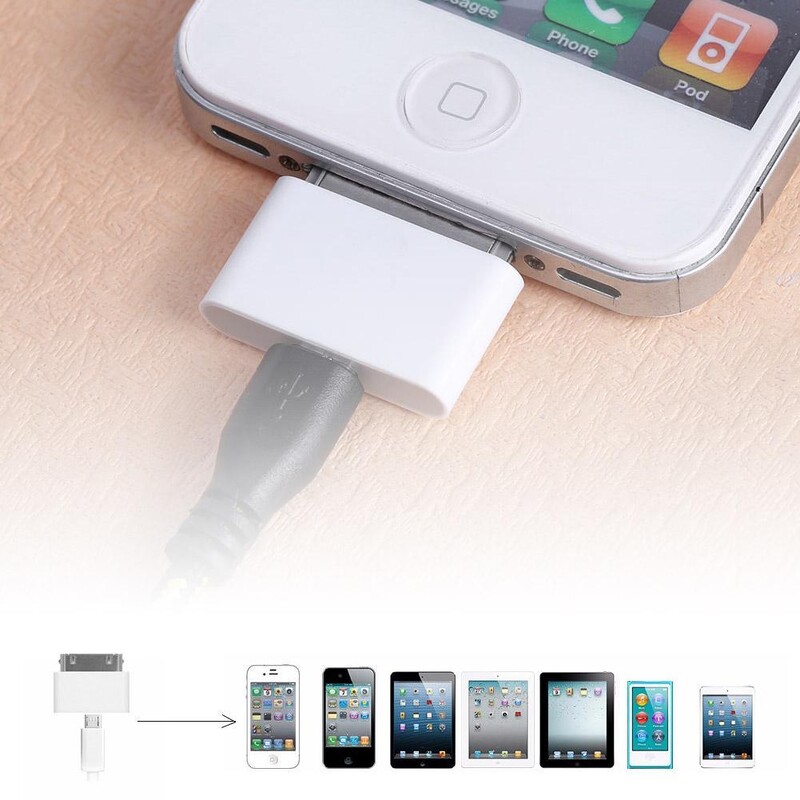 Ženski mikro USB na muški adapter za 30 pinski iPhone4 4S 3G 3GS punjač