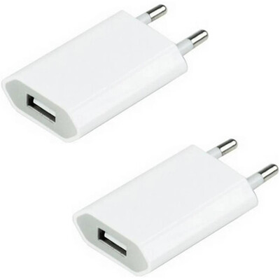 2 buc 5V 1A mufa UE Adaptor pentru telefon mobil pentru Apple iphone X XR XS Max 8 7 6 5 Samsung S6 S7 edge 5W încărcător de călătorie Huawei Xiaomi