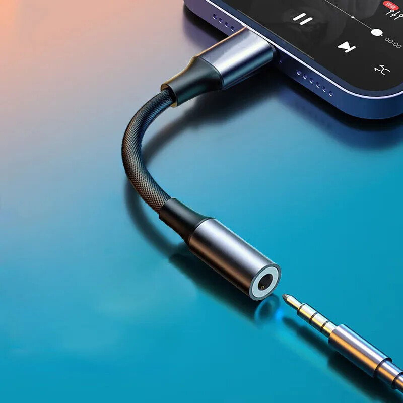 Lightning iki 3,5 mm lizdo AUX kabelis 3 5 MM adapteris, skirtas iPhone 11 12 13 14 Pro ausinių jungtis Garso prijungimas per "Bluetooth"