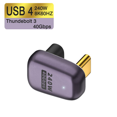 UGOURD USB4 OTG Tip C To C Thunderbolt3 Adapter produžnog kabela L stil muški na ženski na ženski za telefon prijenosno računalo 40Gbps