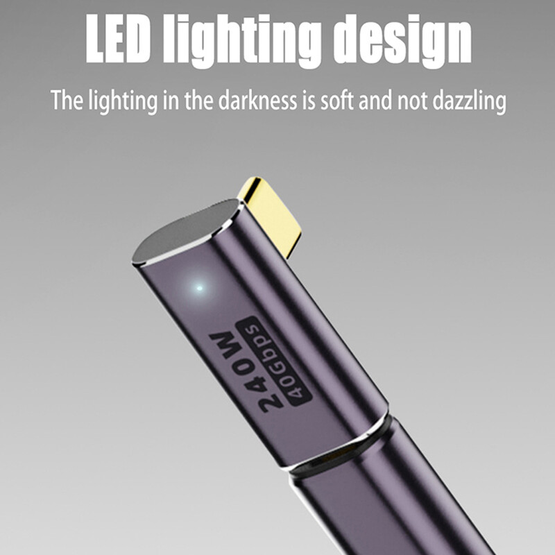 UGOURD USB4 OTG Tip C To C Thunderbolt3 Adapter produžnog kabela L stil muški na ženski na ženski za telefon prijenosno računalo 40Gbps