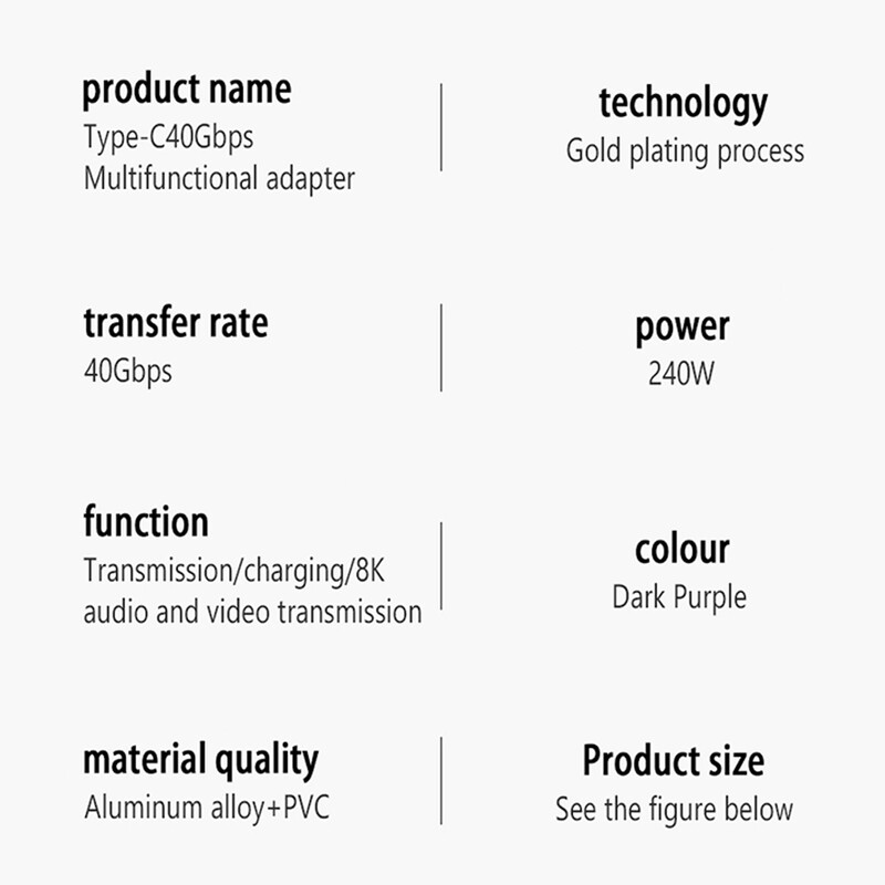UGOURD USB4 OTG Tip C To C Thunderbolt3 Adapter produžnog kabela L stil muški na ženski na ženski za telefon prijenosno računalo 40Gbps
