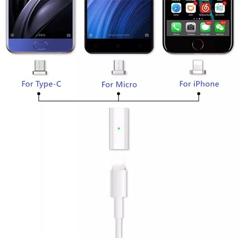 Магнитен адаптер IOS към IOS за IPhone 14 13 12 11 Pro Max 8 7 Plus XR XS Max за магнитен кабел за зареждане на дата 4 цвята горещи