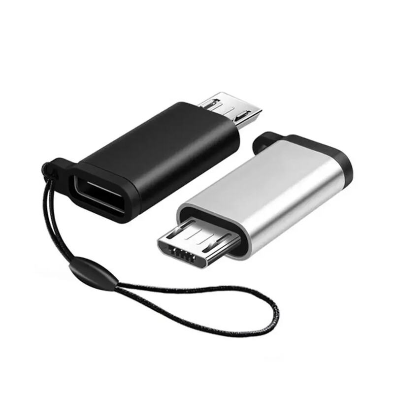 „Micro USB“ prie C tipo adapterio „Mini USB“ į „USB C“ 480Mbps greito duomenų įkrovimo jungtis USBC į „Lightning“ adapterį, skirtą „iPhone Android“