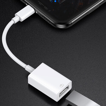 USB OTG адаптер USB адаптер за камера, съвместим с IPhone IPad USB конвертор с порт за зареждане Plug And Play за четец на карти