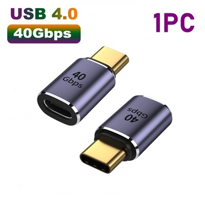 USB 4.0 OTG 40Gbps 8K C-tüüpi 90-kraadine adapter PD 100W 5A USB C-tüüpi C kiirlaadimiskonverter USB C-andmeadapter sülearvutitele