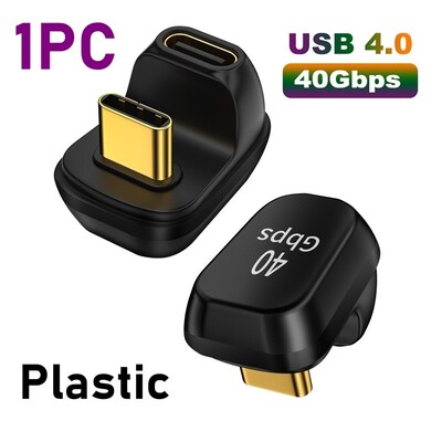 USB 4.0 OTG 40Gbps 8K C-tüüpi 90-kraadine adapter PD 100W 5A USB C-tüüpi C kiirlaadimiskonverter USB C-andmeadapter sülearvutitele
