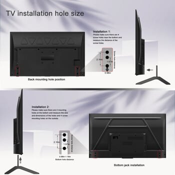 Universal επιτραπέζια βάση βάσης τηλεόρασης για Sony Sansui LG Vizio Hisense Οθόνη LED Τηλεόραση Ύψος πόδια Αντιολισθητική Ισχυρή βάση τηλεόρασης