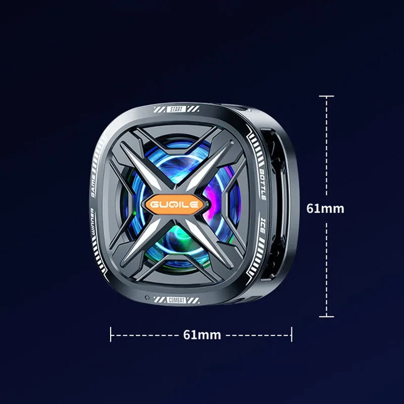 15w Kontrola s tri brzine Snažno hlađenje FS05 Poluvodič Radijator mobilnog telefona Hladnjak Ventilator Digitalni zaslon Magnetska stražnja stezaljka