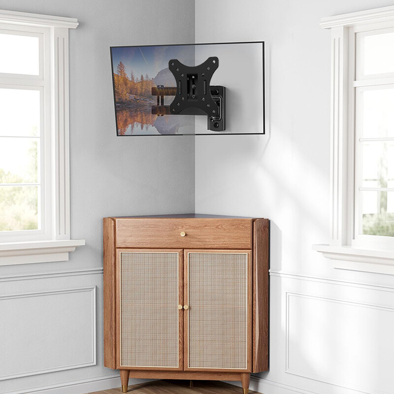 „Full Motion“ televizoriaus sieniniai laikikliai, kampinis televizoriaus laikiklis, skirtas 13–32 colių televizoriui, pasukamas pakreiptas šarnyrinis prailginimas maks. VESA 100x100 mm