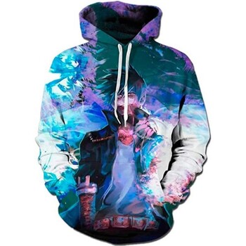 Ανδρικό φούτερ Naruto 3D Digital Print Anime Hoodie Cartoon εξωτερικού εμπορίου