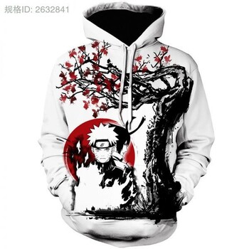 Ανδρικό φούτερ Naruto 3D Digital Print Anime Hoodie Cartoon εξωτερικού εμπορίου