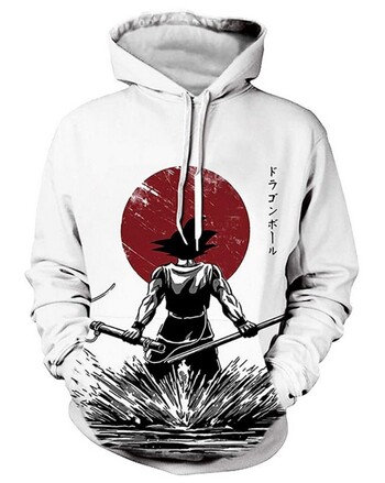 Ανδρικό φούτερ Naruto 3D Digital Print Anime Hoodie Cartoon εξωτερικού εμπορίου