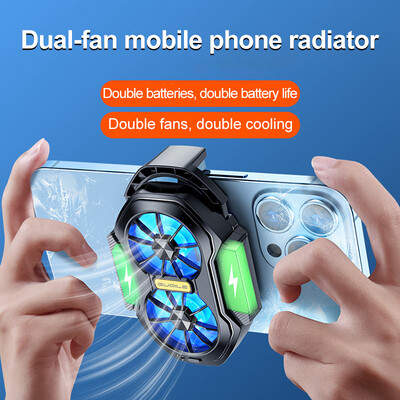 Dvostruki ventilator radijator mobilnog telefona Hladnjak telefona za hlađenje mobitela Hladnjak Ventilator hladnjak mobilnog telefona za dodatke za mobitele