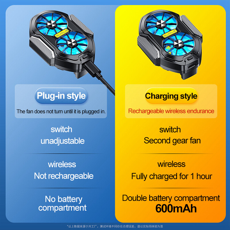 Dvostruki ventilator radijator mobilnog telefona Hladnjak telefona za hlađenje mobitela Hladnjak Ventilator hladnjak mobilnog telefona za dodatke za mobitele