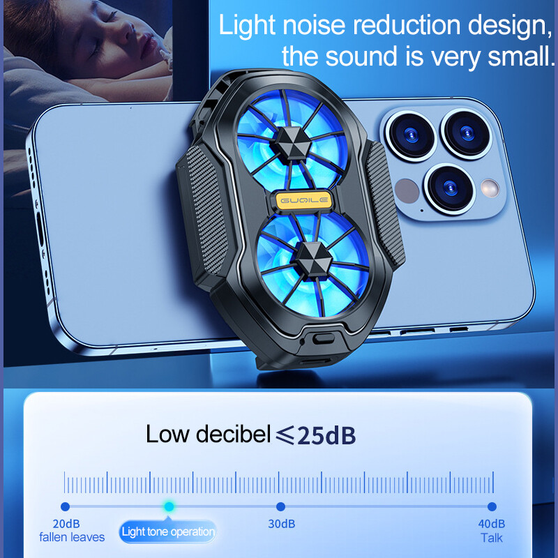 Dvostruki ventilator radijator mobilnog telefona Hladnjak telefona za hlađenje mobitela Hladnjak Ventilator hladnjak mobilnog telefona za dodatke za mobitele