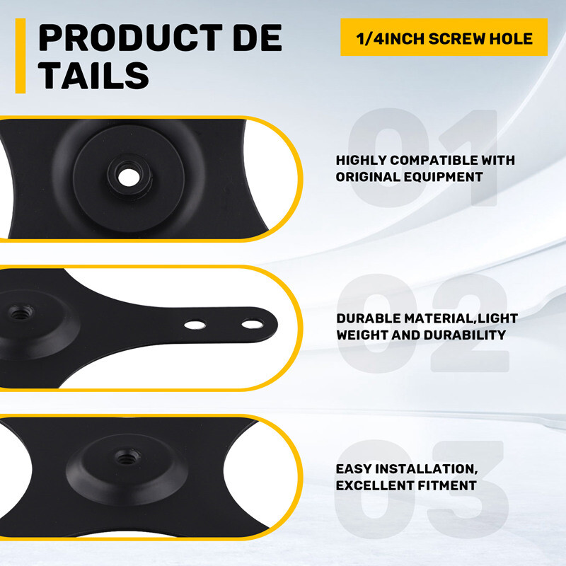 Nešiojamo monitoriaus tvirtinimo kronšteino plokštė VESA 1/4 colio prisukama anga iki 100x100 mm 75x75 mm, M4 varžtų rinkinio sieninis laikiklis