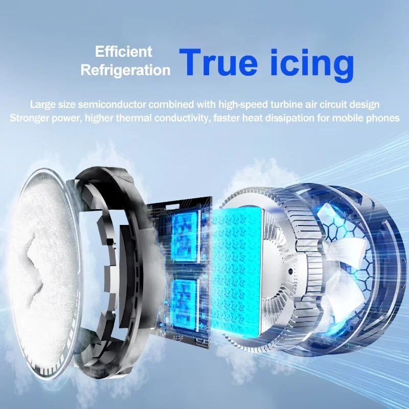 15 W magnetski/pozadinska kopča 2 u 1 poluvodički ledeni rashladni radijator koji se može zamrznuti SL25 Ljetni hladnjak za mobilne telefone PUBG
