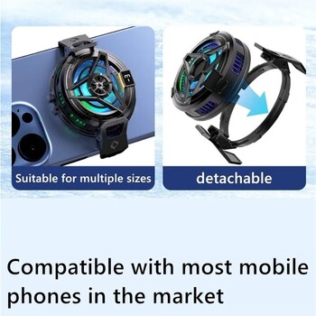 Universal Magnetic Cooler Mobile Phone for iPhone 15 Pro Max Xiaomi 14 Samsung POCO Oneplus Digital Display Cooling Cooling Cooling Fan