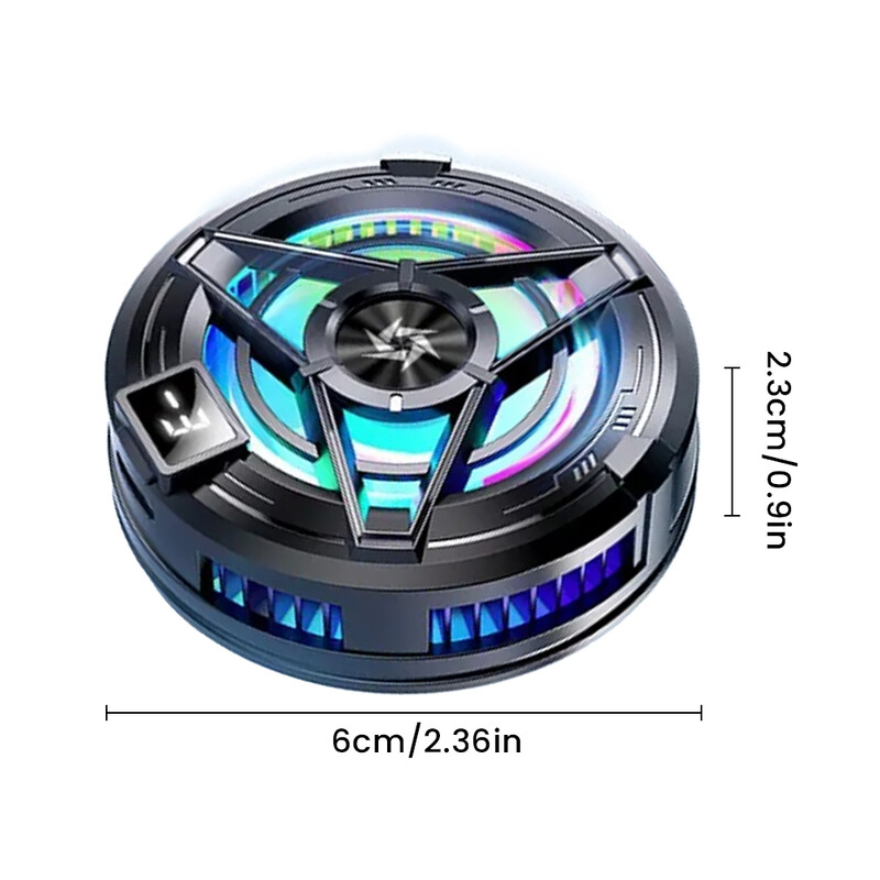 Univerzalni magnetski hladnjak za mobilni telefon za iPhone 15 Pro Max Xiaomi 14 Samsung POCO Oneplus Digitalni zaslon Hlađenje Radijator Ventilator