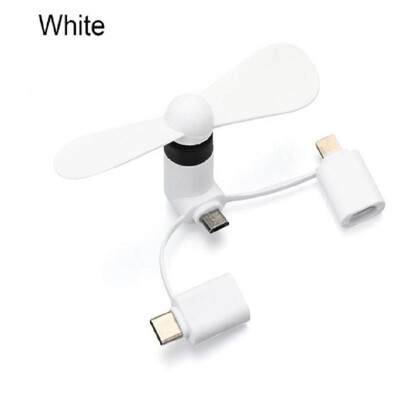 Mobiiltelefoni ventilaatorid 3-in-1 mobiiltelefoni ventilaatorid, mis ühilduvad iPhone`i/iPadi/Androidi nutitelefoni/tahvelarvutiga, mis sobivad Micro USB/C-tüüpi/Lightningiga