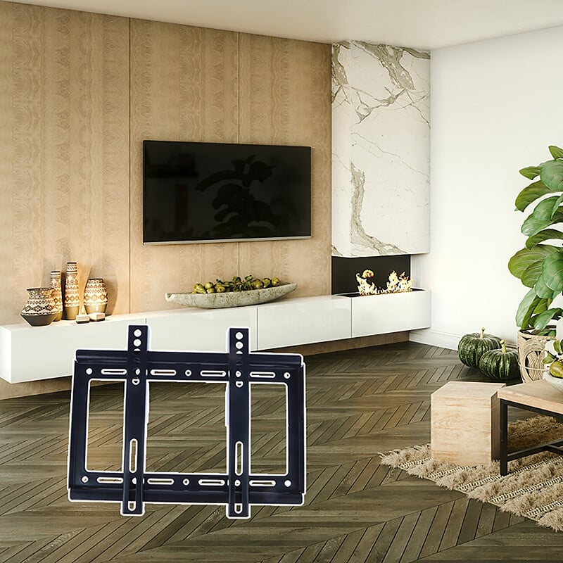 14–43 colių televizoriaus laikikliai LCD LED monitoriaus sieninis laikiklis Fiksuotas plokščiaekranis televizoriaus rėmo storis 0,8 mm