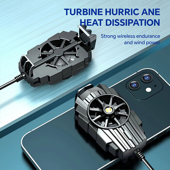 Universal Mobile Phone Cooler Mini Back Clip Fan Radiator Portable Hurricane Heat Sink για iPhone Samsung Xiaomi Αξεσουάρ