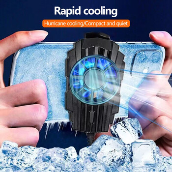 Universal Mobile Phone Cooler Mini Back Clip Fan Radiator Portable Hurricane Heat Sink για iPhone Samsung Xiaomi Αξεσουάρ