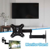 Nosač za zidnu montažu TV-a Zglobne ruke Okretni Nagibni produžetak Rotacija Držač stalka TV monitora s vijcima Zaslon od 10-27 inča