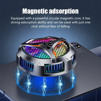 X42 Mute Fan Phone Magnetic Cooler for iPad iphone Dedicated Tablet with Laptop tablet από αλουμίνιο Stand ψυγείο peltier cooler