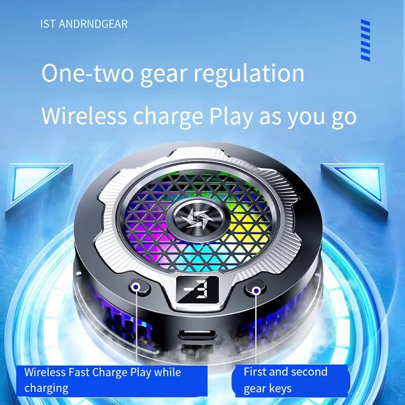 Magnetski hladnjak za telefon s bežičnim punjenjem za iPhone15, 14, 13, 12, 11 S24Ultra ventilator za hlađenje telefona sa stražnjom stegom, hlađenje igre