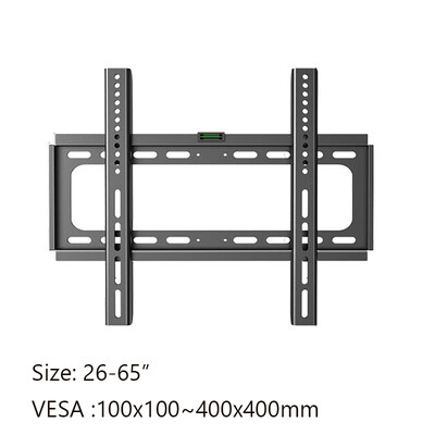 TV fali tartó a legtöbb 26"-65" lapos/hajlított TV-hez rögzítve Max VESA 400X400mm-ig 110Lbs helytakarékos univerzális TV-tartóval