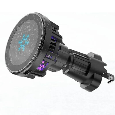 Hlađenje, magnetski bežični punjač za auto, držač za telefon u automobilu, stalak za brzo punjenje u automobilu za Macsafe iPhone 15 14 13 12 Pro Max Mini