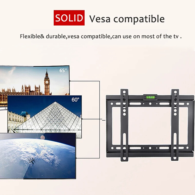 Univerzalni fiksni TV nosač za zidnu montažu Fiksni ravni okvir držača postolja za TV za 14-32 inčni plazma TV HDTV LCD LED monitor