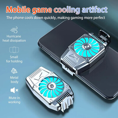 Univerzális mini mobiltelefon hűtőventillátor radiátor Turbo Hurricane Game Cooler Cell Phone Cool hűtőborda iPhone-hoz/Xiaomihoz