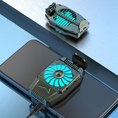 Универсален мини мобилен телефон Охлаждащ вентилатор Радиатор Turbo Hurricane Игра Охладител Охлаждащ радиатор за мобилен телефон за IPhone/за Xiaomi