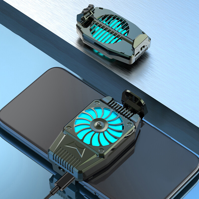 Универсален мини мобилен телефон Охлаждащ вентилатор Радиатор Turbo Hurricane Игра Охладител Охлаждащ радиатор за мобилен телефон за IPhone/за Xiaomi